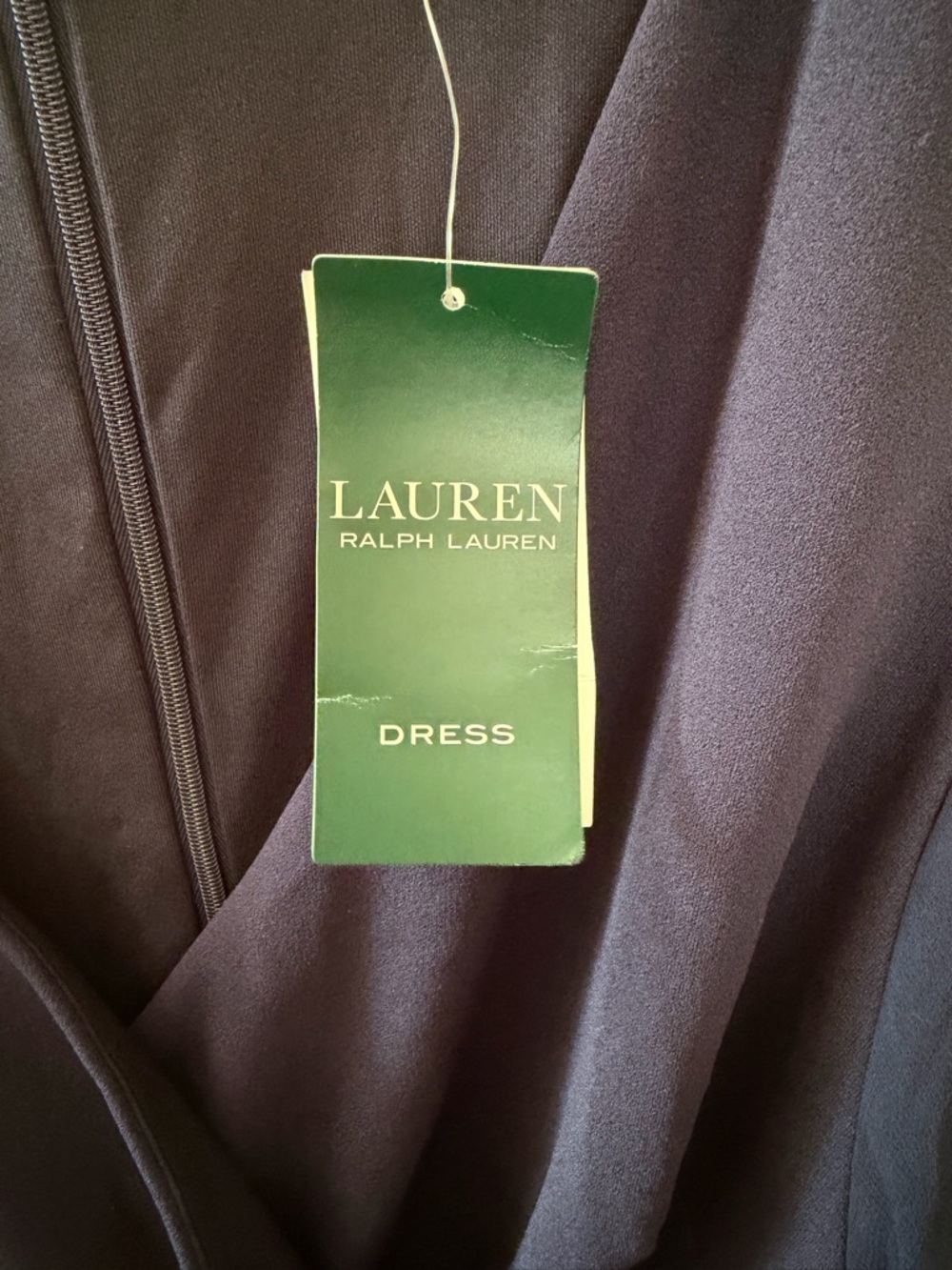Lauren Ralph Lauren Navy Cape Sleeve Jumpsuit Size 10 NWT Elegant - Picture 6 of 14